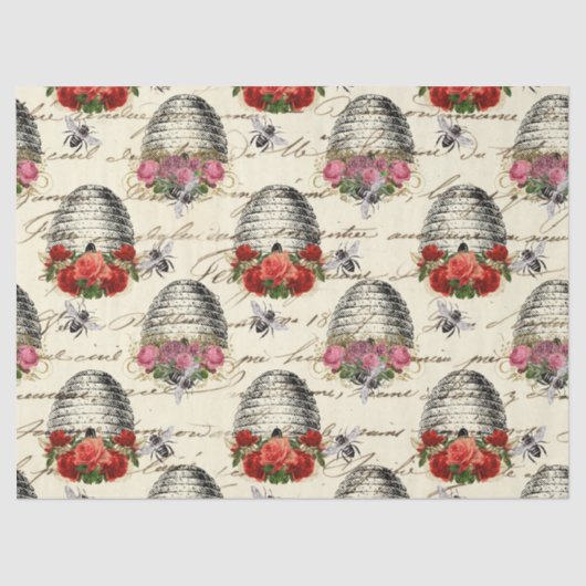Roos en biefenontvlechting Tissuepapier (Voorkant)