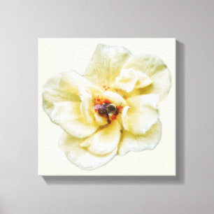 Roos en bijen canvas afdruk