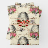  Roos en bijenkorf Inpakpapier Vel (In situ)