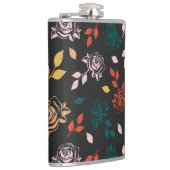 Roos en bladeren Patroon Heupfles (Rechts)