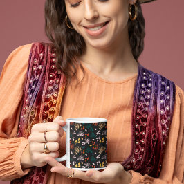 Roos en bladeren Patroon Koffiemok