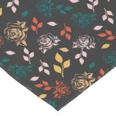 Roos en bladeren Patroon Lange Tafelloper (Hoek)