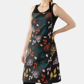 Roos en bladeren Patroon Schort (Insitu)