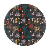 Roos en bladeren Patroon Snijplank (Voorkant)