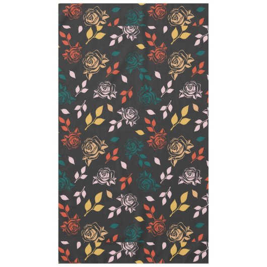 Roos en bladeren Patroon Tafelkleed (Voorkant)