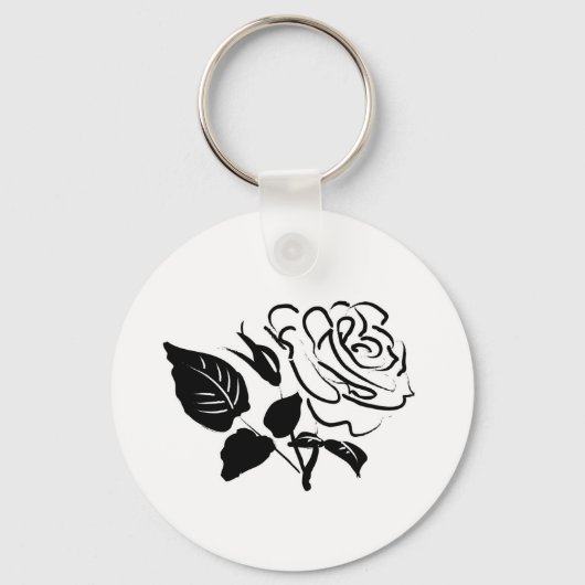 Roos- en bladketting sleutelhanger (Voorkant)