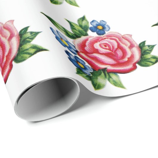  Roos en blauw pakpapier (Rol Hoek)