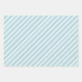 Roos en Blauwgroen Candy Cane Stripe Holiday Inpakpapier Vel (Voorkant 3)