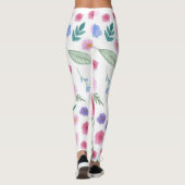roos- en bloemblad leggings (Achterkant)