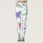 roos- en bloemblad leggings (Voorkant)