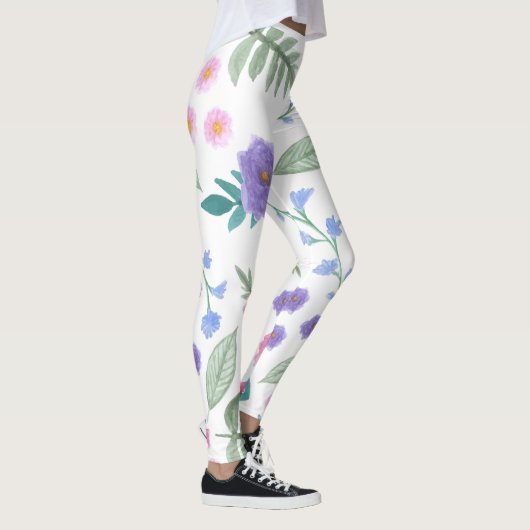 roos- en bloemblad leggings (Rechts)