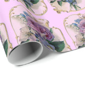  Roos en bloemen Cadeaupapier (Rol Hoek)