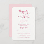 Roos en Blush Roze RSVP (Voorkant / Achterkant)