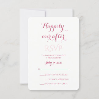 Roos en Blush Roze RSVP Kaartje