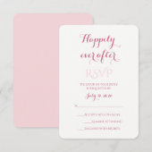 Roos en Blush Roze RSVP Kaartje (Voorkant / Achterkant)