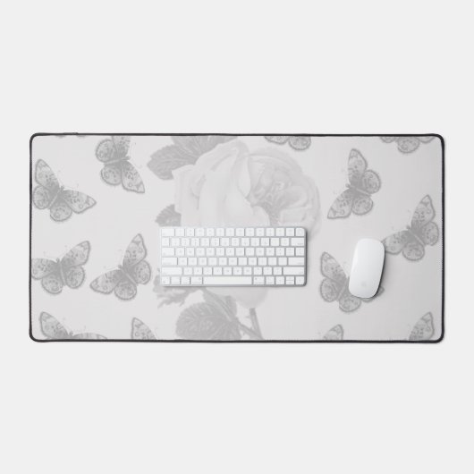 Roos en botervliegen bureaumat (Keyboard & Muis)