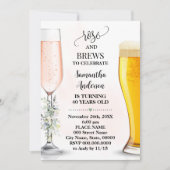 Roos en brouwt groen Volwassenen Verjaardag Kaart (Voorkant)