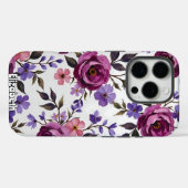  Roos en Bud Pattern Case-Mate iPhone Case (Achterkant (horizontaal))