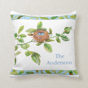 Roos en Bunting Kussen