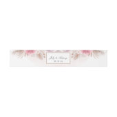 Roos en Champagne Boho Chic Wrap Uitnodigingen Wikkel (Vlak)
