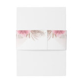 Roos en Champagne Moderne trendy bruiloft Uitnodigingen Wikkel (Achterkant Voorbeeld)