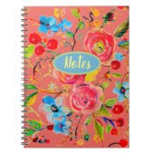 Roos en Cherry Blossom Blush Notitieboek (Voorkant)