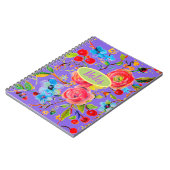 Roos en Cherry Blossom Paars Notitieboek (Linkerzijde)