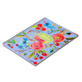 Roos en Cherry Blossom Periwinkle Notitieboek (Linkerzijde)