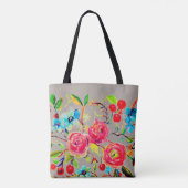 Roos en Cherry Blossom  Tote Bag (Achterkant)