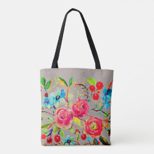 Roos en Cherry Blossom  Tote Bag