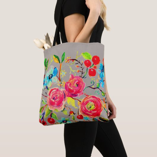 Roos en Cherry Blossom  Tote Bag (Dichtbij)