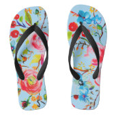 Roos en Cherry Blue Sky Teenslippers (Voetbed)