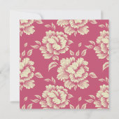 Roos en Cream Peony Toile - Frans country decor Kaart (Achterkant)