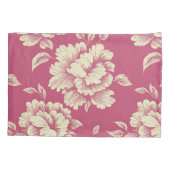 Roos en Crème Pioen Toile - Frans Land Decor Kussensloop (Achterkant)