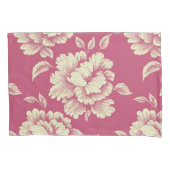 Roos en Crème Pioen Toile - Frans Land Decor Kussensloop (Voorkant)