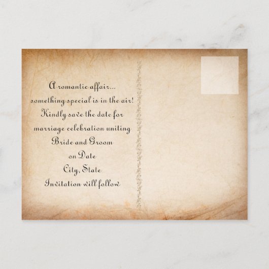 Roos en Cross Sla de datum op Aankondigingskaart (Achterkant)