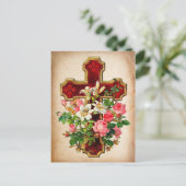  Roos en Cross Sla de datum op Aankondigingskaart (Staand voorkant)