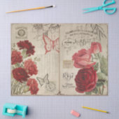  Roos en Ephemera ontkoppeling Tissuepapier (Craft)
