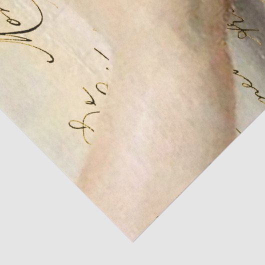  Roos en Frans handschrift Tissuepapier (Detail)