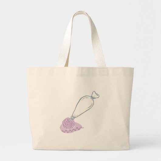 Roos en gebak grote tote bag (Voorkant)