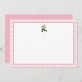 Roos en Gingham Kaart (Voorkant / Achterkant)