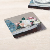 Roos en Glass Jug, Henri Fantin-Latour Kartonnen Onderzetters (Schuin)