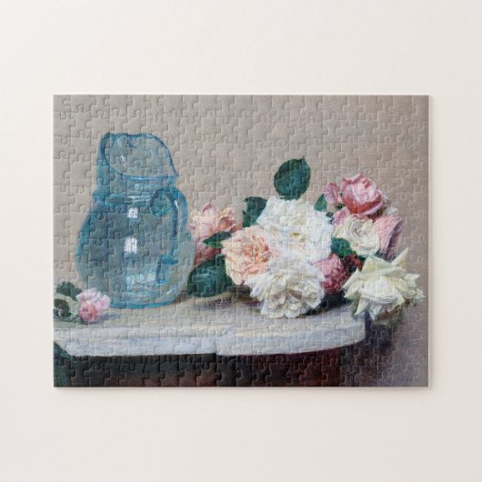Roos en Glass Jug, Henri Fantin-Latour Legpuzzel (Horizontaal)