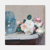 Roos en Glass Jug, Henri Fantin-Latour Magneet (Voorkant)