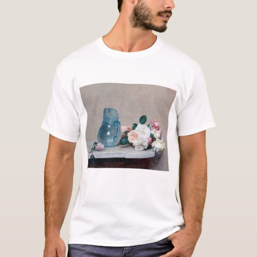Roos en Glass Jug, Henri Fantin-Latour T-shirt (Voorkant)