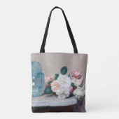 Roos en Glass Jug, Henri Fantin-Latour Tote Bag (Achterkant)