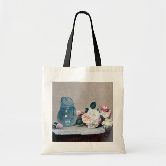 Roos en Glass Jug, Henri Fantin-Latour Tote Bag (Voorkant)