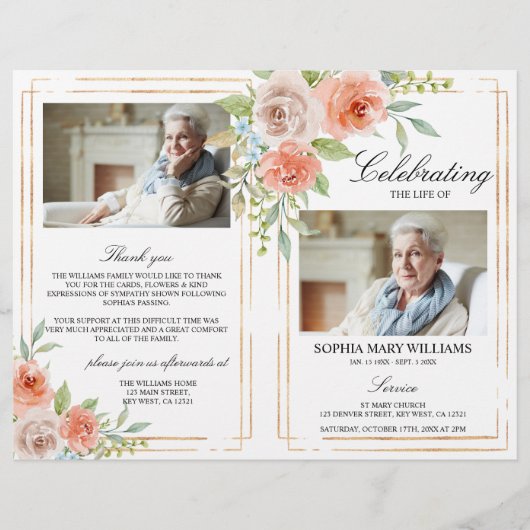 Roos- en Gold-software | Dienstenvolgorde (Voorkant)