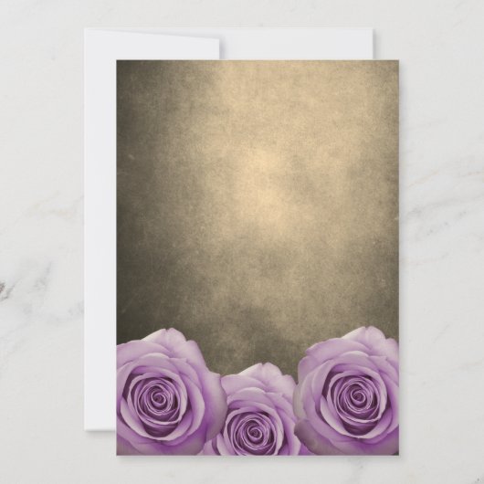 Roos en Gotische Lijst Engagement Party Kaart (Achterkant)