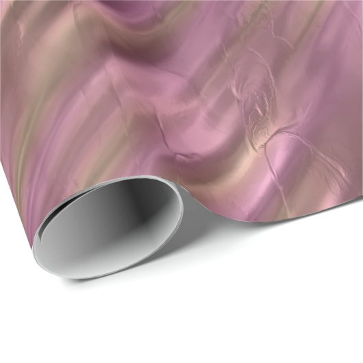 Roos en goud metallisch effect 2 cadeaupapier (Rol Hoek)